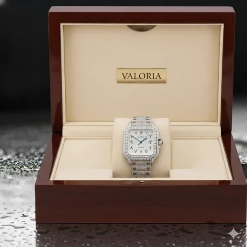 Reloj para hombre con diamantes, una pieza de lujo que combina precisión, estilo y un brillo incomparable.